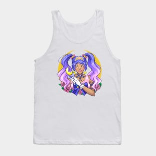 Pretty Magical Moon Guardian with Roses Tank Top